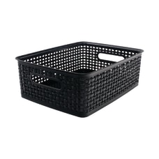 Small Storage Basket Bblina 6-pack Black Plastic Baskets