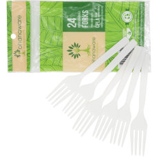 Ohanaware Disposable Cutlery Forks White Pack