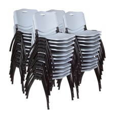 Regency M Breakroom Stacking Chairs ChromeGray