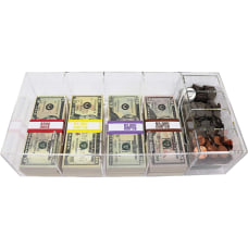 AOOCEEPAW Cash Drawer Black 5 Grids Store Cash Money Coin Register Replacement Tray Cash Register Storage Tray Box Sort Store