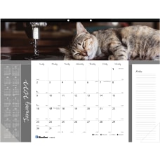 Blueline Monthly Desk Calendar 17 x