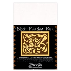 Black Ink Thai Mulberry Block Printing