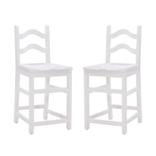 Linon Wardell Counter Stools White Set