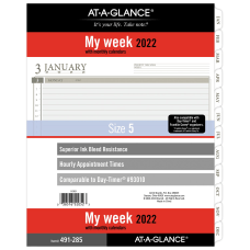 AT A GLANCE Weekly Planner Calendar