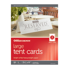Office Depot Brand InkjetLaser Tent Cards