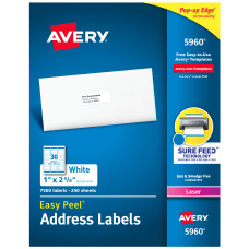 Avery Easy Peel White Laser Address