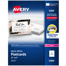 Avery Laser Post Cards 4 x