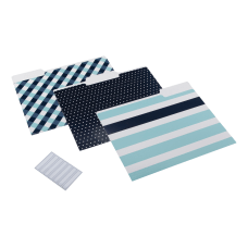 Realspace File Folders Letter Size BlueNavyWhite