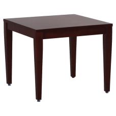 Lorell Solid Wood Corner Table Mahogany