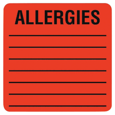 Tabbies Allergy Labels TAB40560 2 x