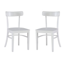 Linon Topanga Side Chairs White Set