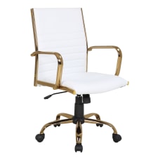 LumiSource Masters Office Chair GoldWhite