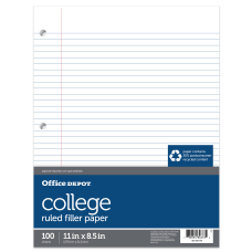 Office Depot Brand College Ruled Notebook