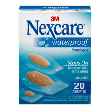 3M Nexcare Waterproof Bandages Assorted Sizes