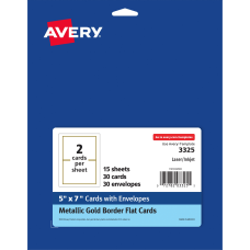 Avery Laser Inkjet Invitation Card Metallic