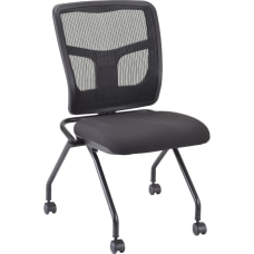 Lorell Nesting Chair Black Fabric Seat