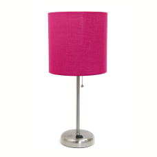 LimeLights Brushed Steel Stick Lamp with