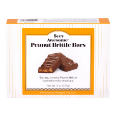 Sees Awesome Peanut Brittle Bars 8
