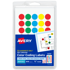 Avery Removable Color Coding Round Labels