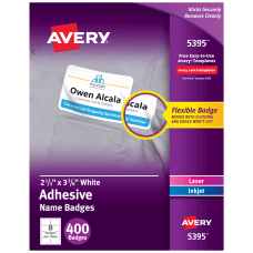 Avery Flexible Name Badge Labels 5395