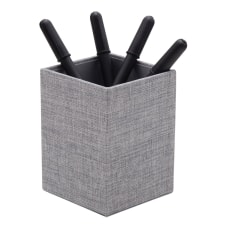 Realspace Gray Fabric Pencil Cup