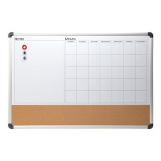 Realspace Magnetic Dry Erase WhiteboardCork Calendar