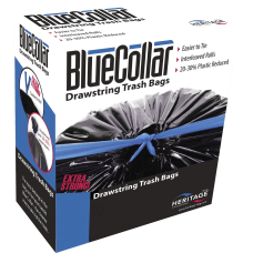 BlueCollar 30 gallon Drawstring Trash Bags