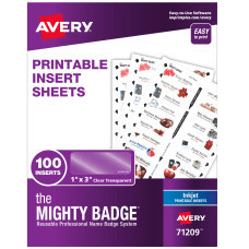 Avery The Mighty Badge Inserts For