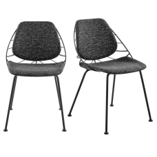 Eurostyle Linnea Side Chairs BlackMatte Black