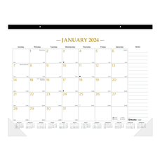 2024 Blueline Monthly Desk Pad Calendar