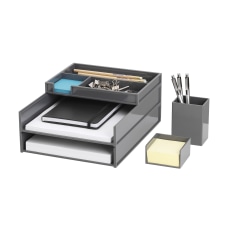 Realspace 5 Piece Desk Organizer Set