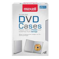 Maxell DVD Video Cases Slim Clear