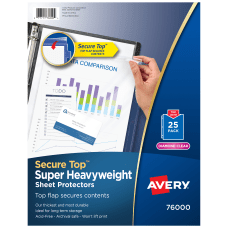 Avery Secure Top Sheet Protectors Super