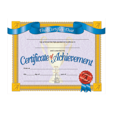 Hayes Publishing Certificate Of Achievement 8