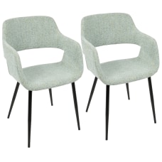 LumiSource Margarite Dining Chairs Light GreenBlack