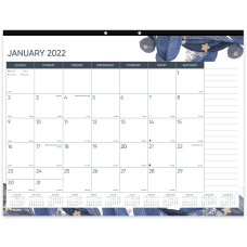 Blueline Monthly Desk Calendar 17 x