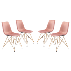 Zuo Modern Parker Dining Chairs PinkGold