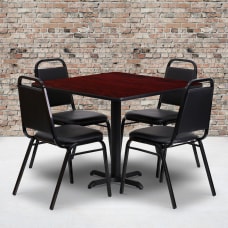 Flash Furniture Square Table With 4