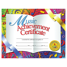 Hayes Music Achievement Certificates 8 12