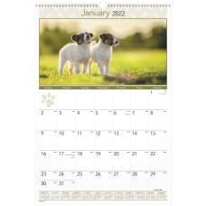 AT A GLANCE Puppies Monthly Wall