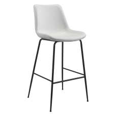 Zuo Modern Byron Bar Chair WhiteBlack