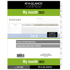 AT A GLANCE Monthly Planner Calendar