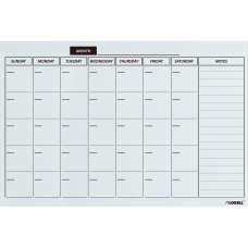 Lorell Magnetic Dry Erase Glass Monthly