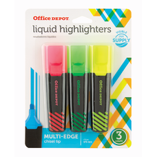 Office Depot Brand Liquid Highlighters Chisel