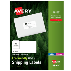Avery EcoFriendly Permanent Shipping Labels 48163