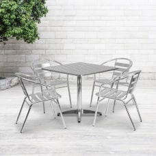 Flash Furniture Square Metal IndoorOutdoor Table