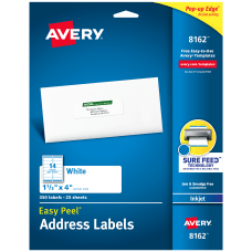 Avery Easy Peel White Inkjet Address