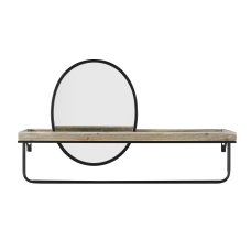 Linon Banberry Wall Shelf With Mirror