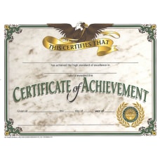 Hayes Certificates Of Achievement 8 12