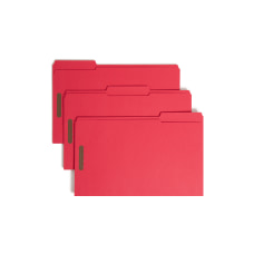 Smead Color Reinforced Tab Fastener Folders